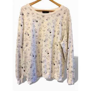 Black & White Eloquii x Katie Sturino Dog Print Crew Neck Sweatshirt Plus 18/20